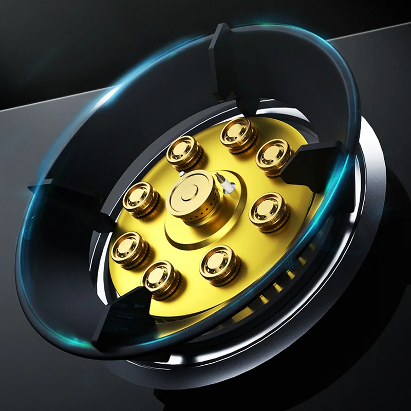 موقد غاز مزدوج الموقد - موقد منزلي مدمج/سطح الطاولة لغاز الطبيعي وغاز البترول المسال، لهب موفر للطاقة مع ميزات السلامة