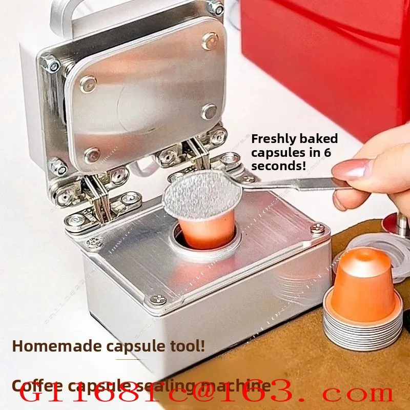 DIY coffee capsule aluminum foil empty shell sealing machine heat sealing film