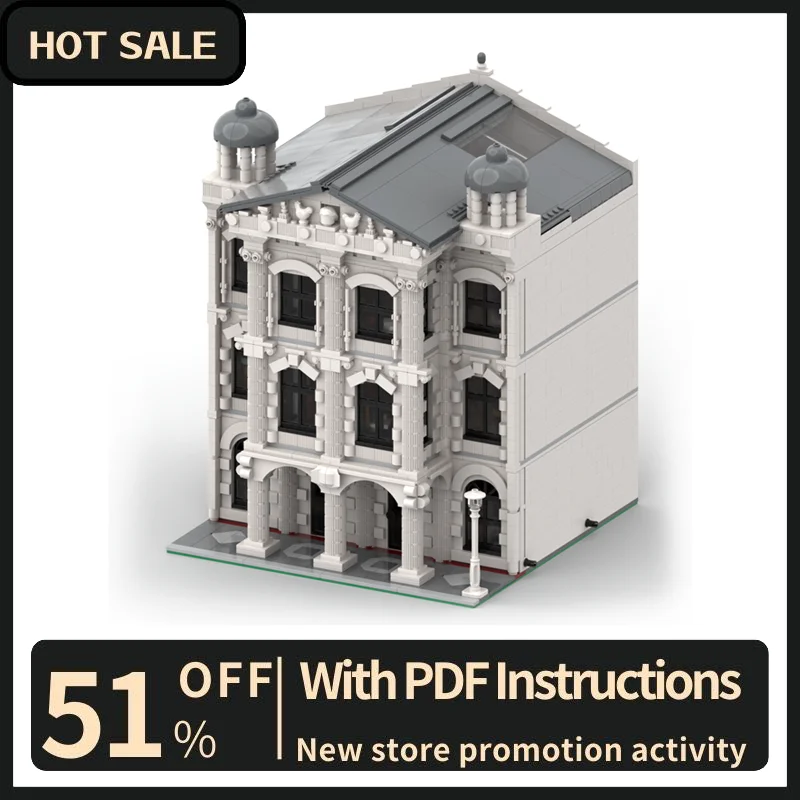 

New 3582Pcs City Hot Selling Street View Moc Modular Grand Theatre Model Building Block Diy Creative Ideas Kid Toy Birthday Gift