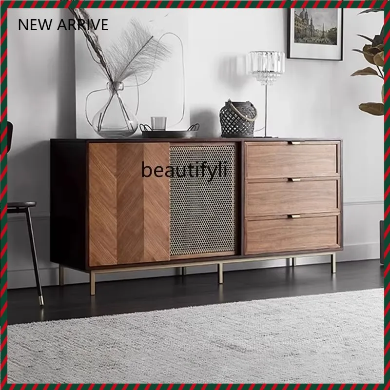 

New arrive Italian-style Light Luxury Sideboard Modern Minimalist Nordic Vintage Living Room Wall-mounted Storage Entryway Cabin