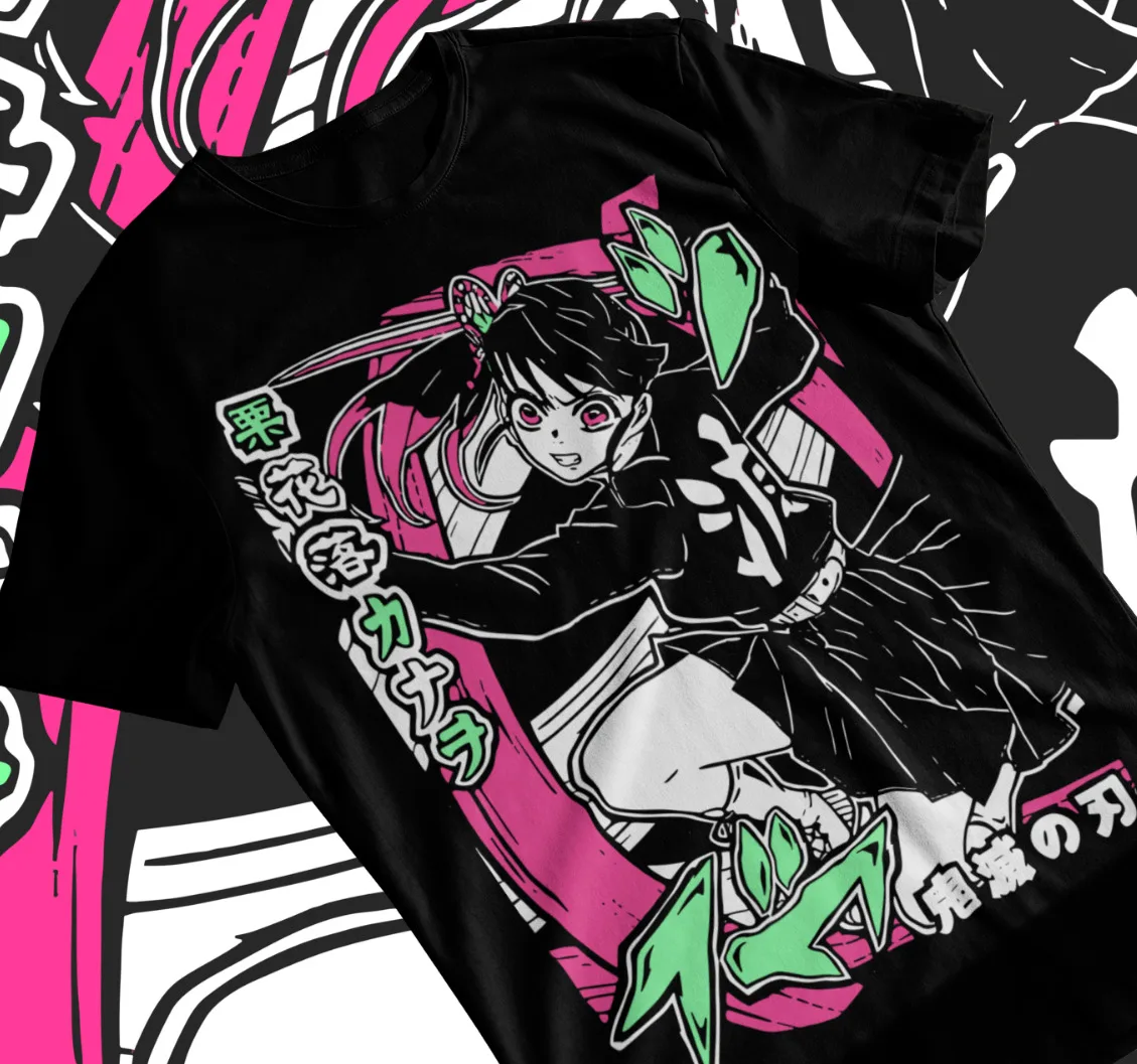 Kanao Tsuyuri Waifu Girl T Shirt, Demon Slayer KNY Japanese Manga Anime Soft Tee