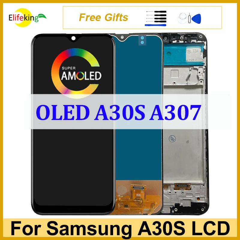 

6.4" OLED LCD For Samsung Galaxy A30S A307 Display Touch Screen A307F A307FN A307G A307GN Digitizer Assembly Screens Replacement