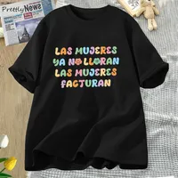 Las Mujeres Ya No Lloran Las Mujeres Facturan T Shirts Women Men Loba Shakira Latina T-shirt Boss Queen Colombiana Singer Tees