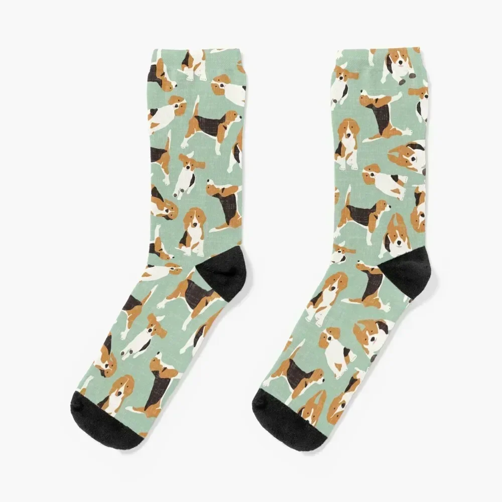 

beagle scatter mint Socks Crossfit warm winter happy Socks Women Men's