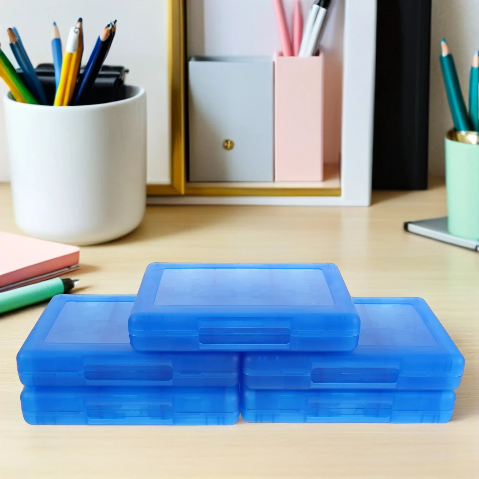 

5Pcs Game Card Storage Case Compact Portable Organizer Box Lightweight 6 Slot Multi Card Holder for Travel Game Case