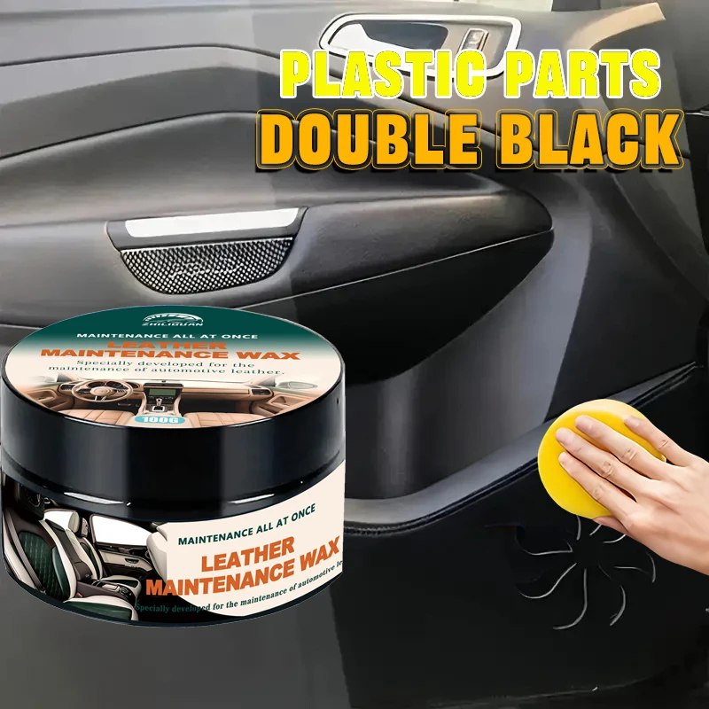 

Car Interior Plastic Renewal Paste - Removes Scratches/Oxid, Restores Shine for Dash/Seats with UV Protect, Safe for Leather