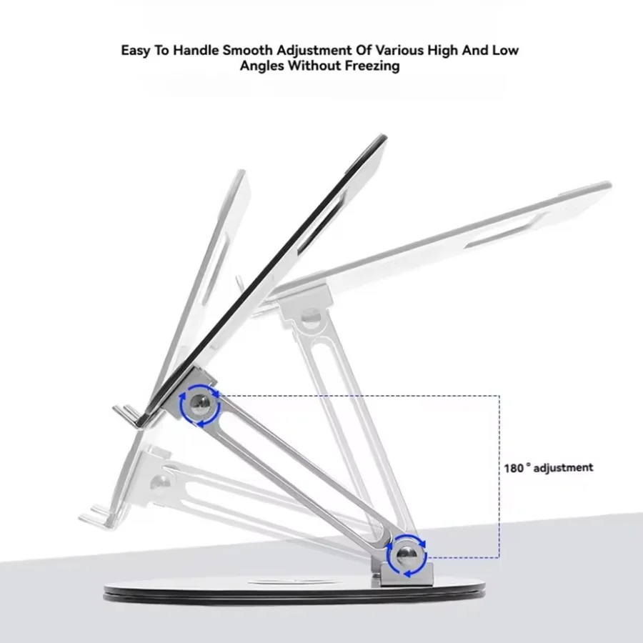 Heat Dissipation Laptop Stand 360° Rotatable Notebook Holder Liftable Aluminum Compatible With 9.7-17.3 Inch Laptop Stand