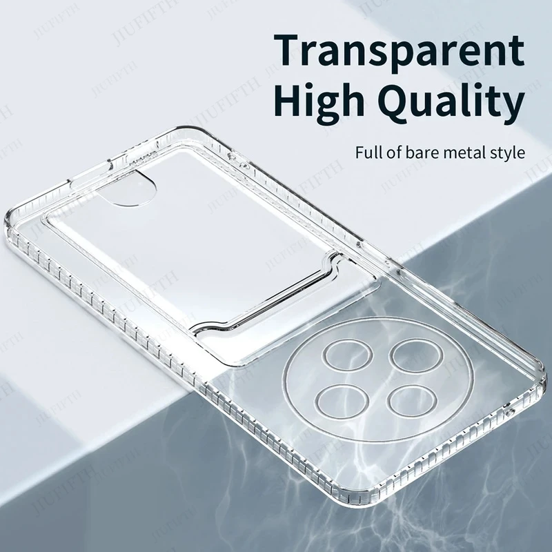 

Clear Slot Card Holder Wallet Cover For Xiaomi Redmi 14C 4G Case Little POCO C75 C 75 14R 5G Camera Protection Shockproof Funda