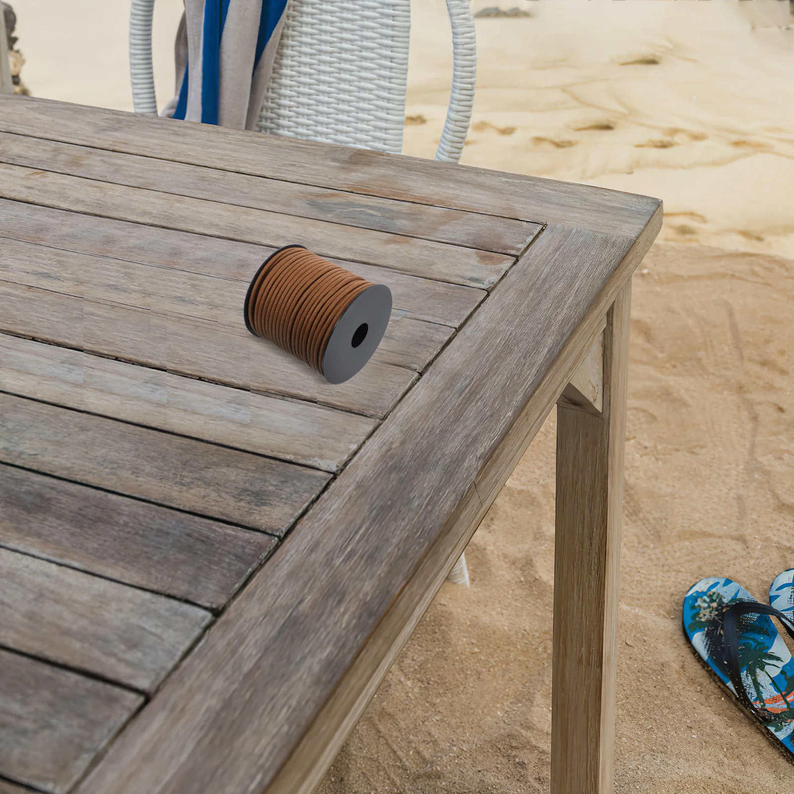 

50M 4Mm 9-Core Paracord Rope High Strength Waterproof For Camping Hiking Survival Windproof Tarp Tent Guide Cord Brown