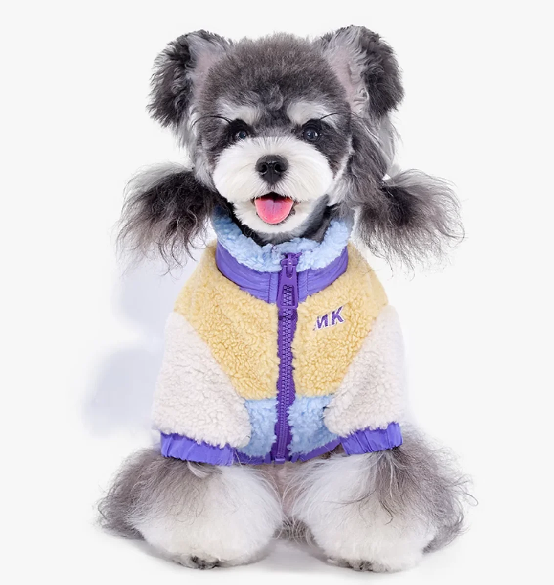 Warm Windproof Monochromatic Dog Coat, Cotton Designer Clothes for Large Dogs, Puppy Accessories, Winter