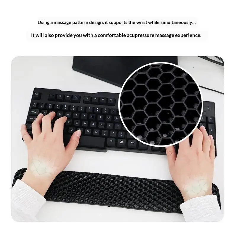 Honeycomb Ergonomic Mouse Wrist Rest Pad Keyboard Pad Gaming Office Support With Soft Washable And Stain-Resistant Wrist Pad
