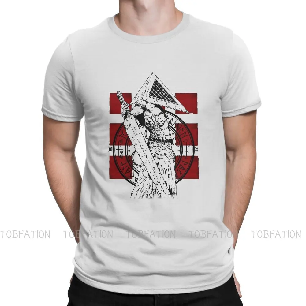 Silent Hill Game Pyramid Head Tribute Tshirt Loose Graphic T Shirt Punk Hot Sale 100% Cotton Ofertas Men's Clothing