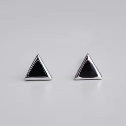 925 Sterling Silver  Drop Triangle Stud Earrings For Women Casual Style Girl Earings Personality Sterling-silver-jewelry