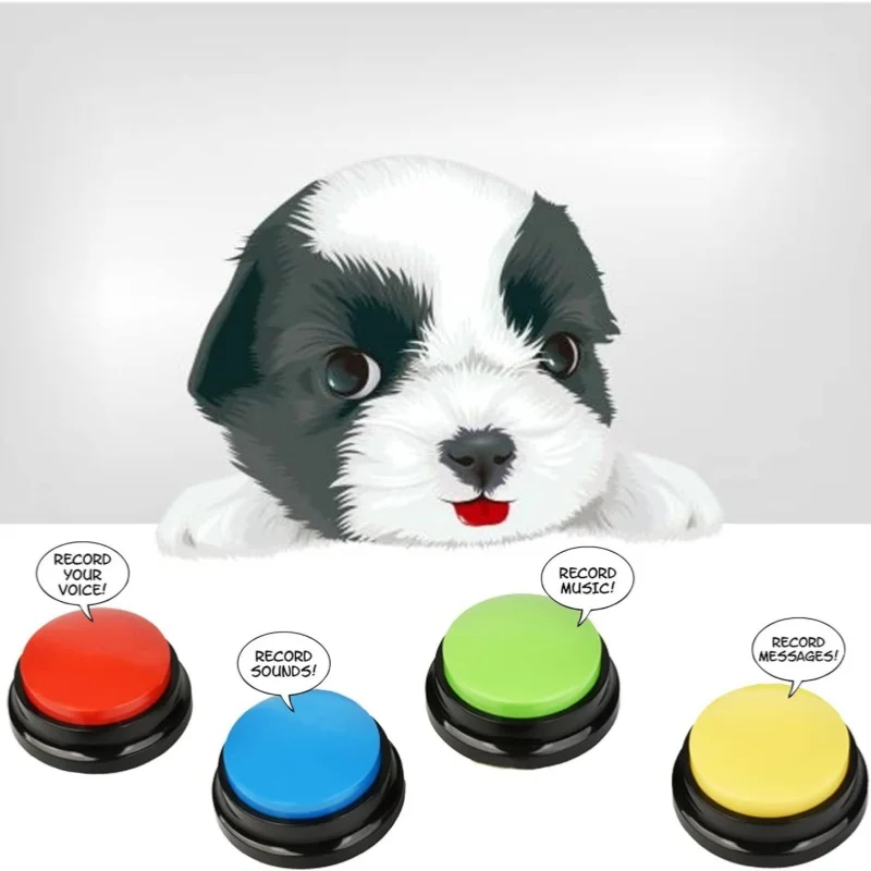 Funny Dog Recordable Pet Toys Travel Talking Pet Starters Pet Speaking Buttons Portable Cute Pet Supplies Dog Communication