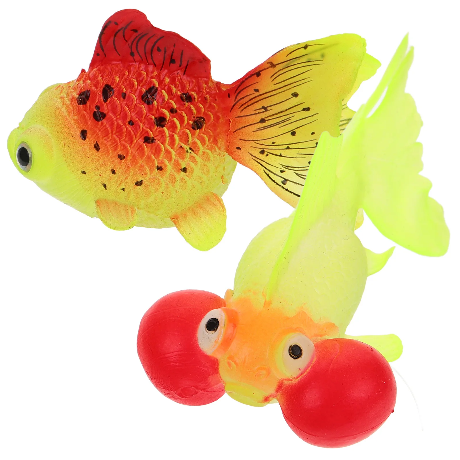 

2pcs Silicone Aquarium Decoration Tank Desktop Figure Decor Home Art Fish Ornament Accessory Fake Goldfish Fish Figures