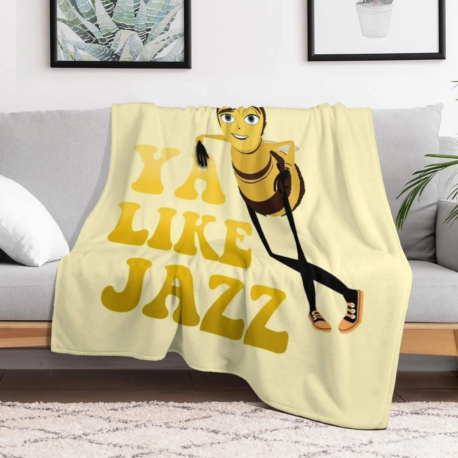 Ya like jazz The Bee Movie Throw Blanket Blankets For Baby Plaid on the sofa Decorative Sofas Blankets