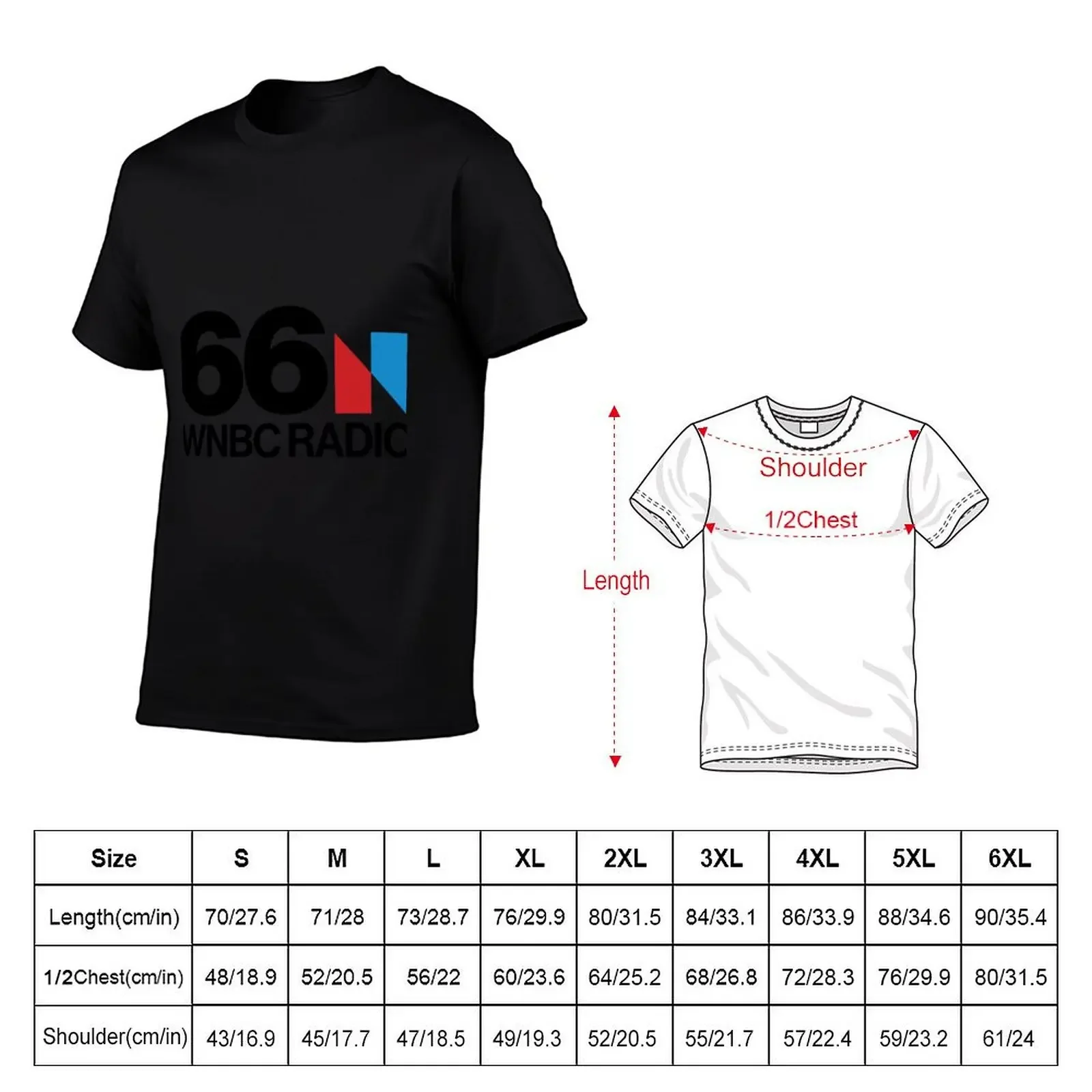 66WNBC Radio T-Shirt quick drying anime t shirts new edition mens graphic t-shirts funny