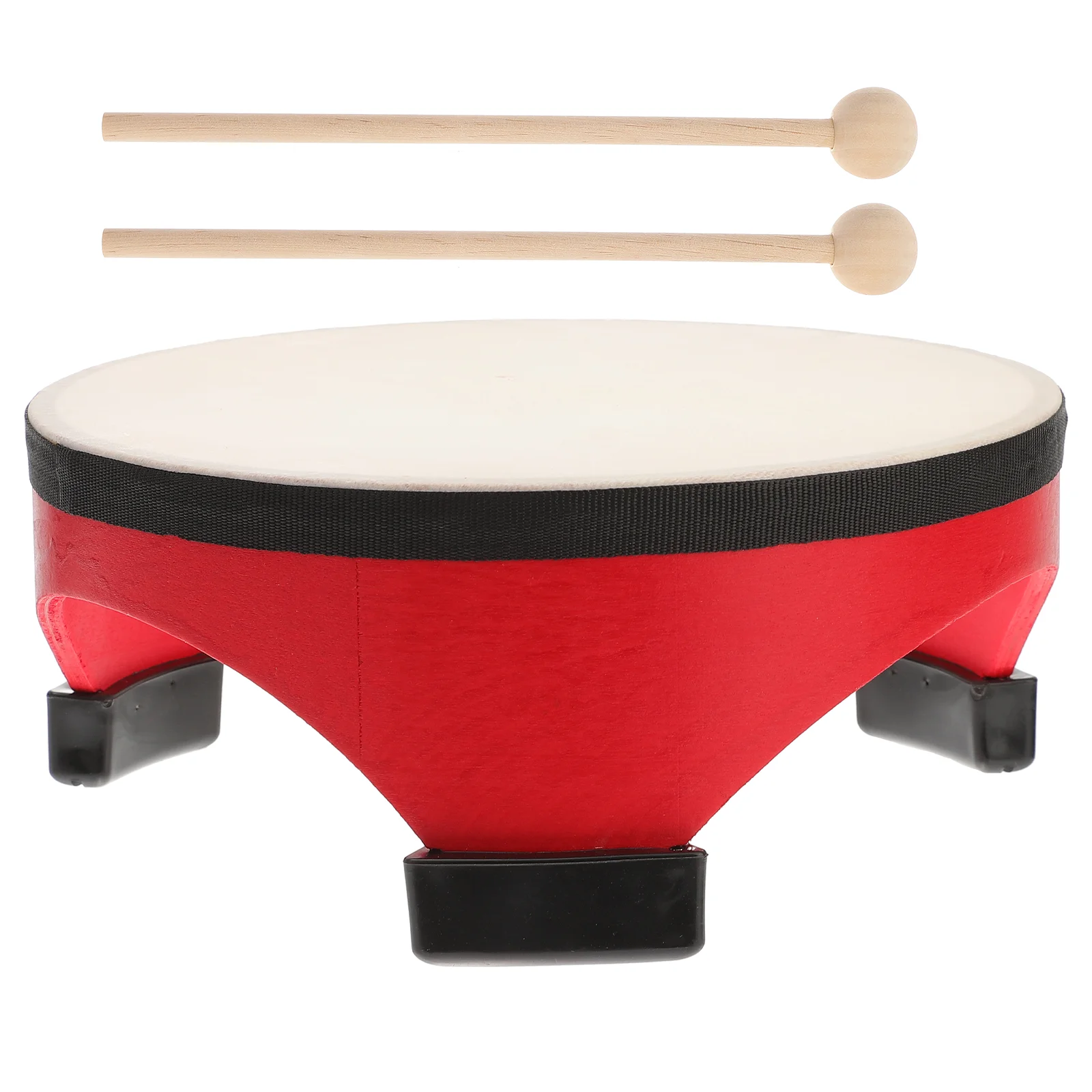 Sheepskin Bass Drum Montessori Percussion Music Instrument Early Learning Education Toy Kids Beat Floor Fall The Ground