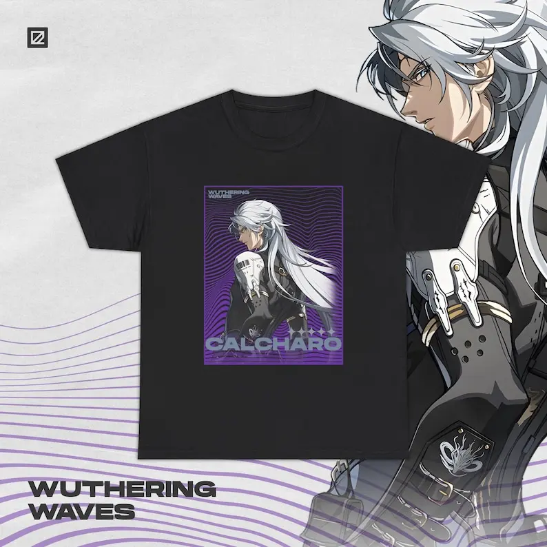 Wuthering Waves Calcharo Shirt Gacha Game Merch Fan Shirt Unisex Cotton