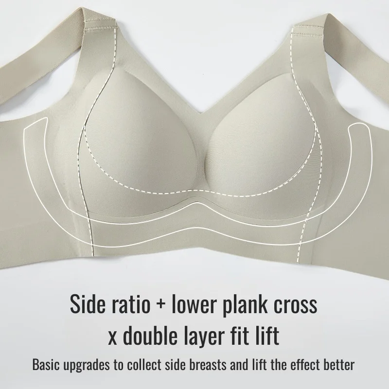 Бесшовный формирующий бюстгальтер на всю чашку для женщин — тонкий беспроводной бюстгальтер пуш-ап, без комфорта на косточках и поддержки