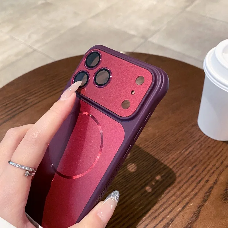 Soft Skin-Feel Micro-Matte Reinforced Corners Magnetic Phone Case For iPhone 18 Pro Max 17 16 15 14 13 Wireless Charging Cover