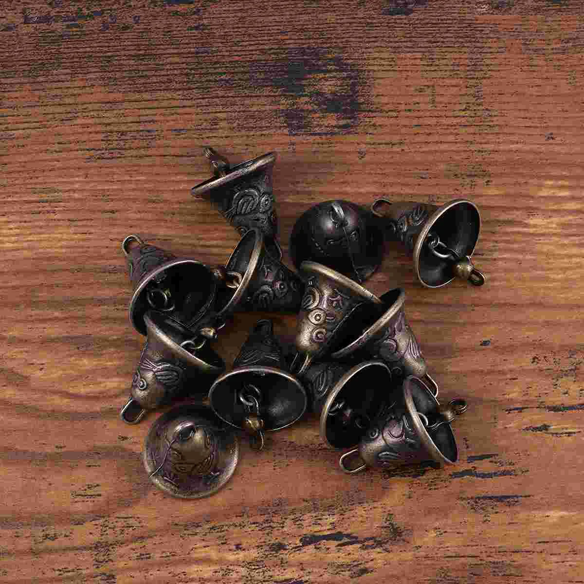11 Pcs Bronze Bells Wind Chimes Hanging Decorations Retro nament Metal Vintage Craft Feng Shui Bell Home Decor