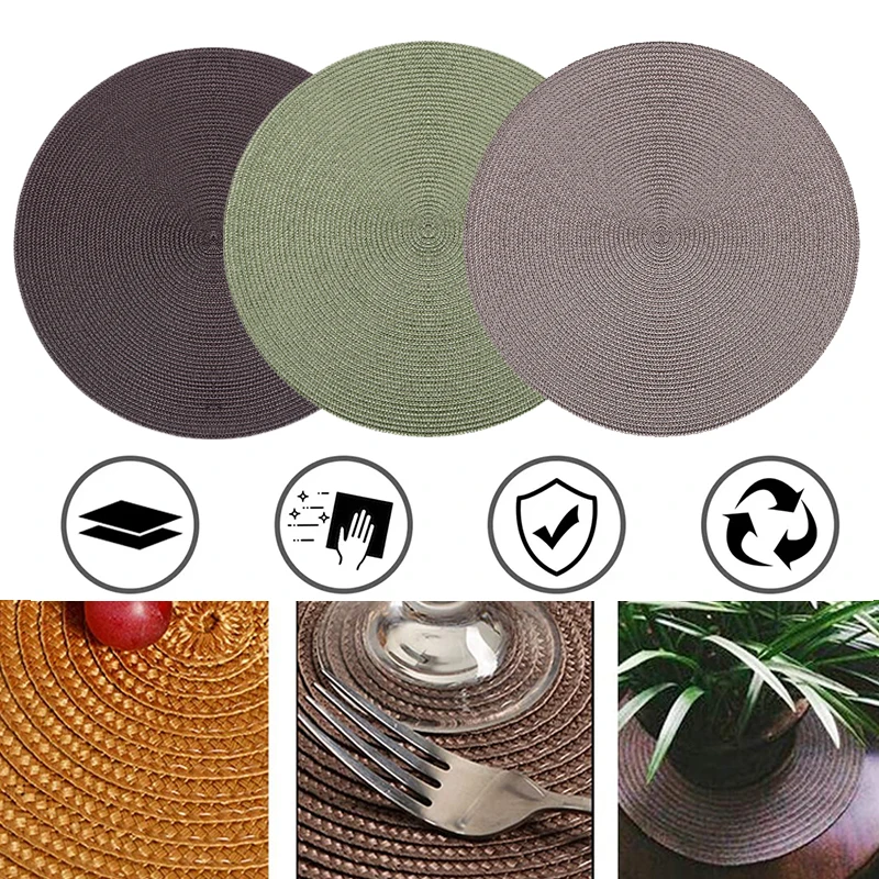 Circular Diameter 38cm Home Hotel Restaurant Insulated Dining Tableware Mat -1 piece