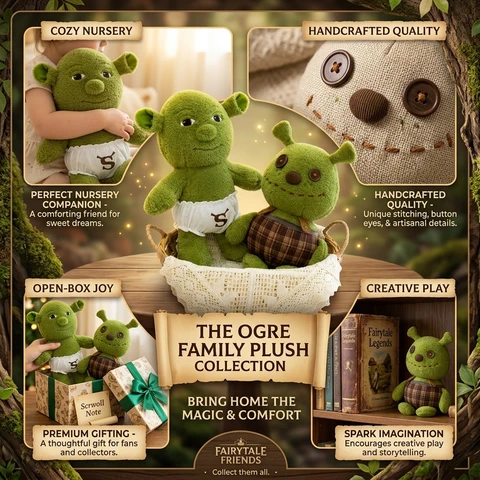 Universal Studios Shrek Baby Puppet Pendant Plush Figure Cute Sammo Monster Ugly Little Doll for Kids