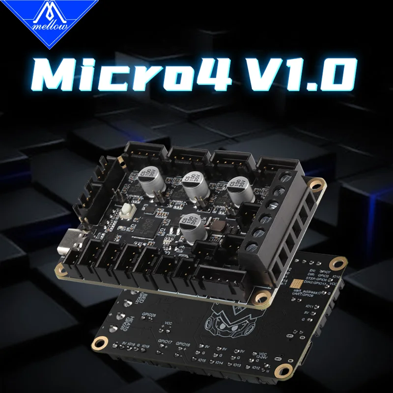Mellow 4 Axis 32Bit Fly Micro 4 V1.0 Board For Uart TMC2209 3D Printer Klipper Canbus Voron V0.2 Ender3 Replace SKR Pico