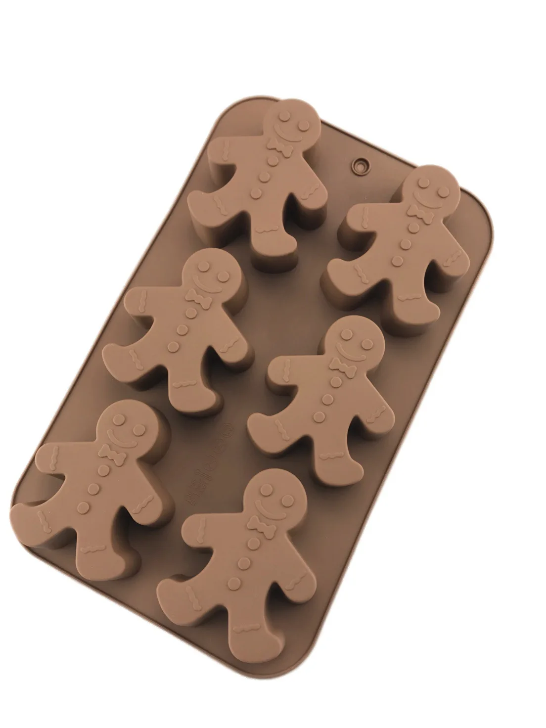 Silicone 6 with Snowman Gingerbread Man DIY Mould Cake Mould Handmade Biscuit Ice Tray Silicone Cake Baking Mould