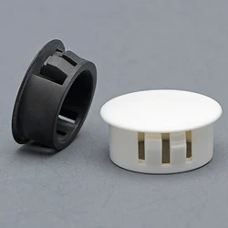 Cover Holes Snap on Plastic Plug Hole Cap Desk Caps Plugs Lid Screw Covers Table Wall Wire Cable Profile Pipe Gromet Steel Round