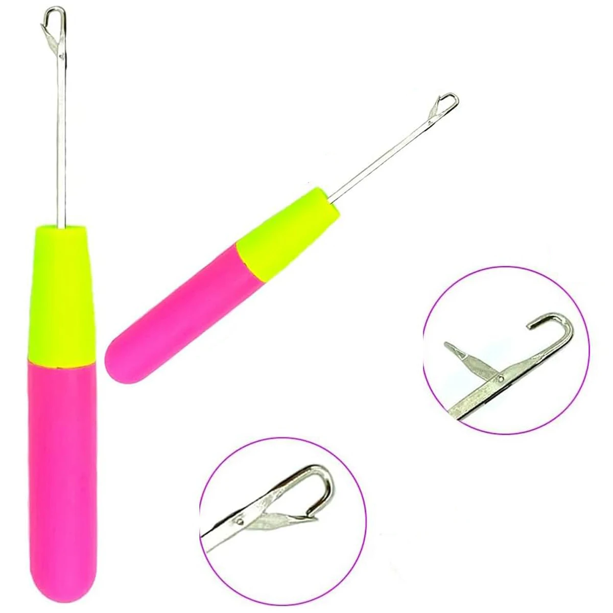 

5Pcs 0.38cm/0.57cm Latch Hook Crochet Needle Dread-lock Knitt Hair Crochet Needle Hook Hair Weaving Dreadlock Tools