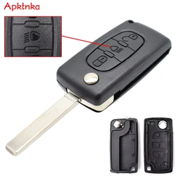 APKTNKA Car Replacement Remote Key Shell Case For Citroen C2 C3 C4 C5 C6 C8 Fob Case Cover 3 Button VA2 Blade CE0523 2008 - 2011