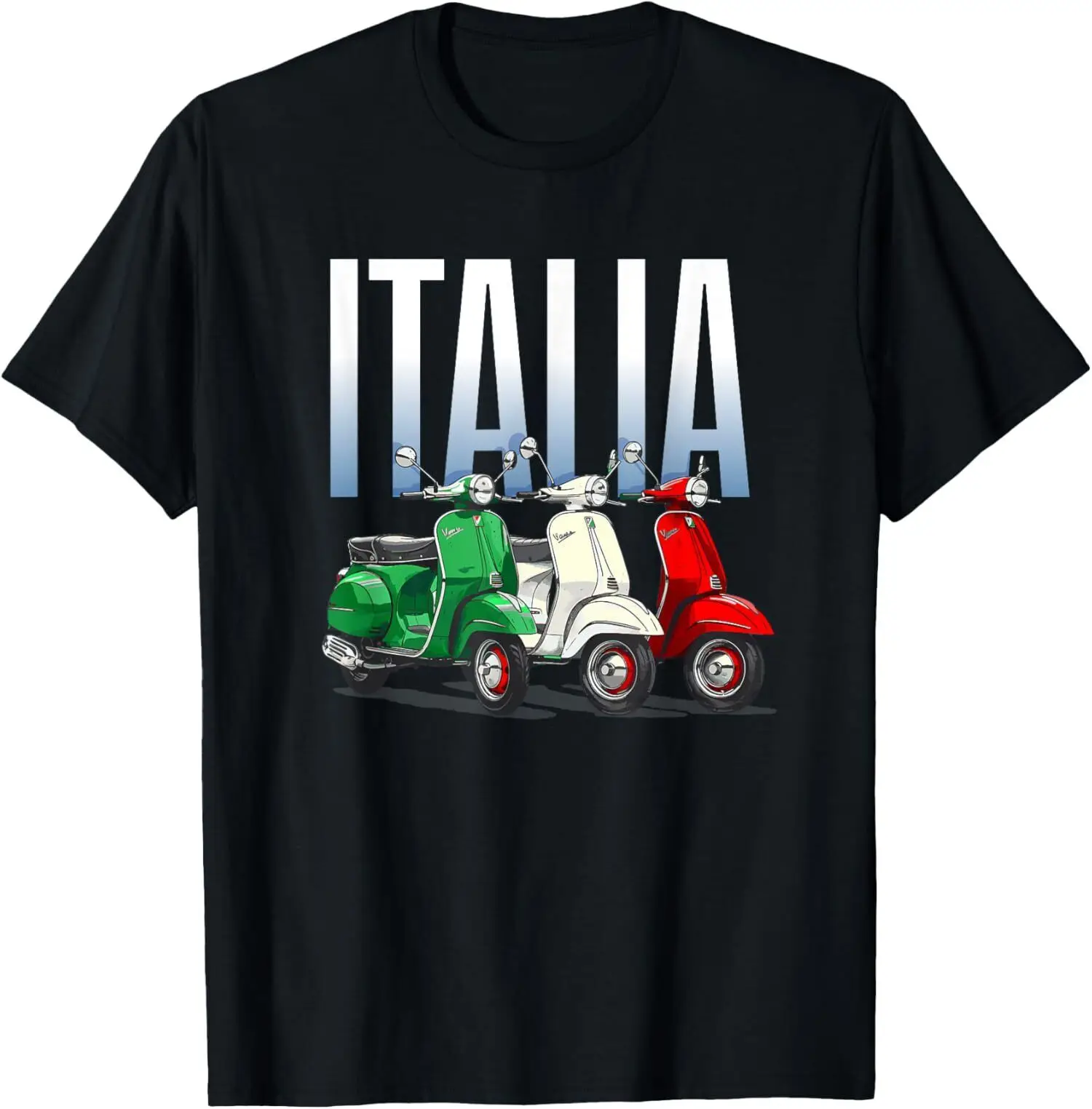 NEW LIMITED Tricolore - Italian Flag T-Shirt Italian Scooter Gift Shirts S-3XL