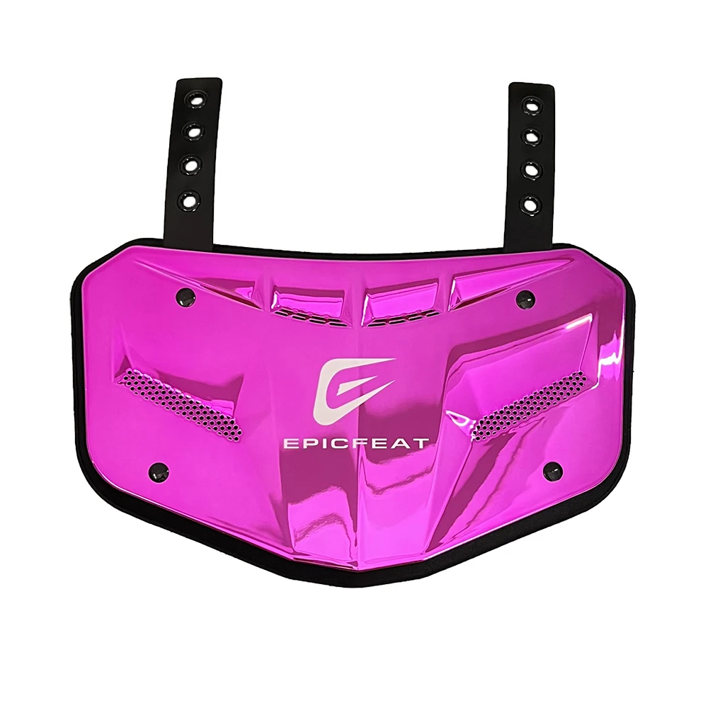 American Football Back Plates for Youth and Adult Chrome Rugby Back Pads