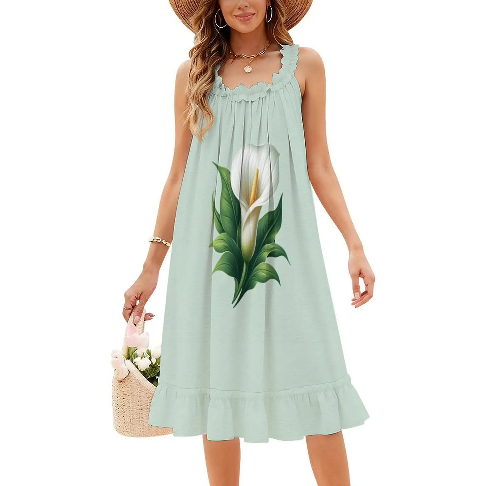 カラリリー プレッピースタイル ミニドレス 女性用 Aライン ルーズフィット カジュアル デイドレス カラリリー レディース服