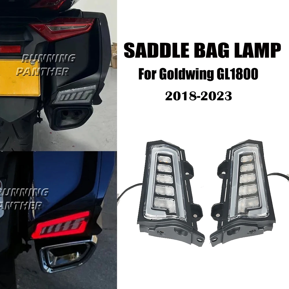 

Motorcycle Rear Saddlebag Saddle Bag Turn Signal LED Lights Lamp For Honda Goldwing Gold Wing GL1800 Tour 2018-2023 2022 2021