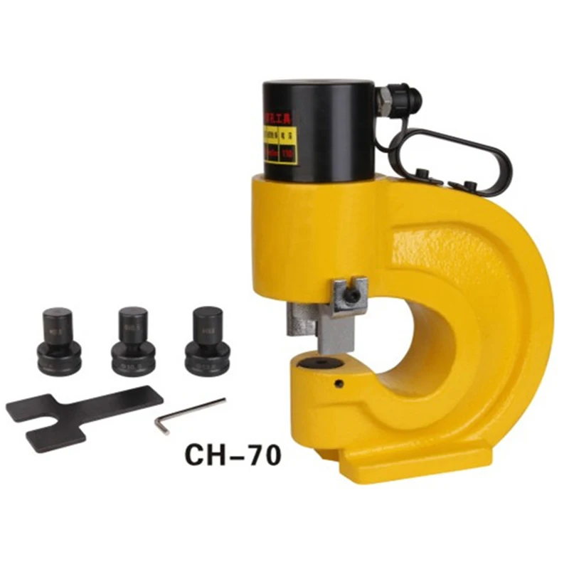 New Hydraulic Puncher CH-70 Hydraulic Punching Machine 35T Hydraulic Punch Device Tools Copper Aluminum Punching Machine