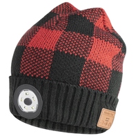 Beanie Bluetooth Hat With LED Light Wireless Musical Knitted Cap With Headphone Stereo Speakers & Mic For Running