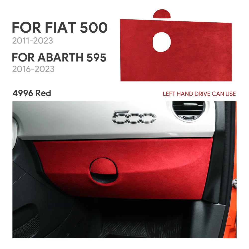 

Italian Top Suede Toolbox Sticker For Fiat 500 2011 2012 2013 2014 2015 For Abarth 595 2016 2017 2018 2019 2020 2021 2022 2023