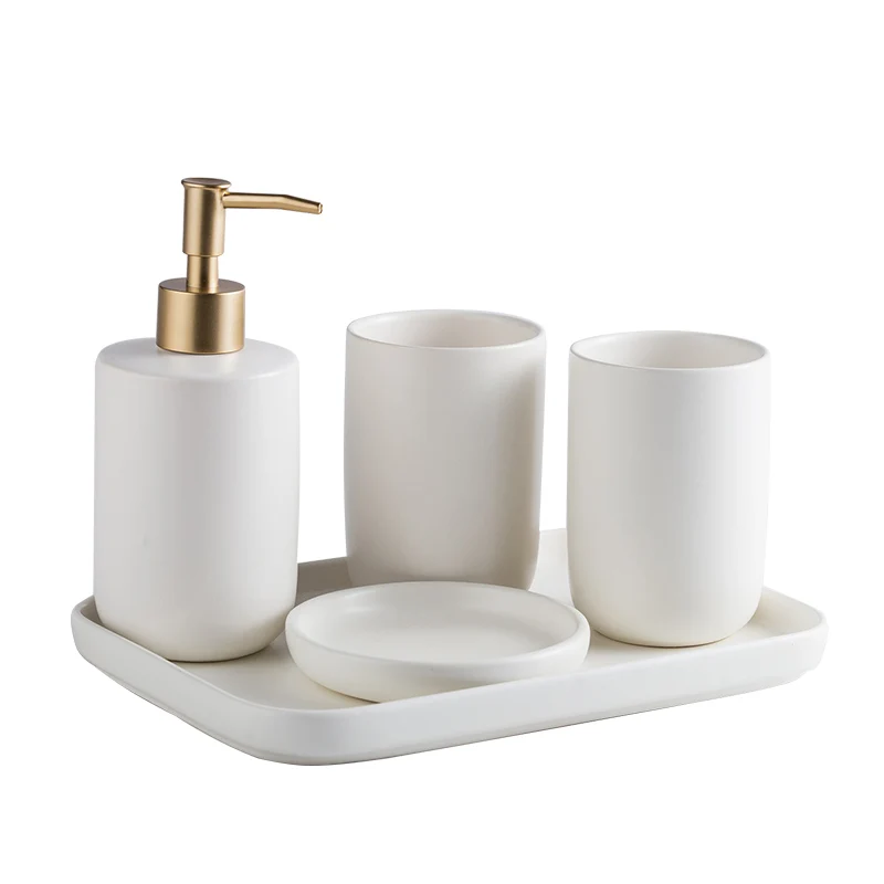 Ceramiczny zestaw sanitarny w stylu północnoeuropejskim, moda, kubek na szczoteczkę do zębów, dekoracja łazienki, toaleta, prezent na stół