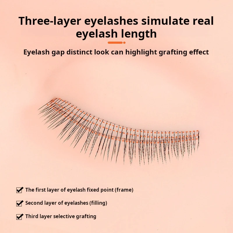 

3-Layer Eyelash Extension Training Head - Silicone Mannequin Head for Beginner Lash Practice