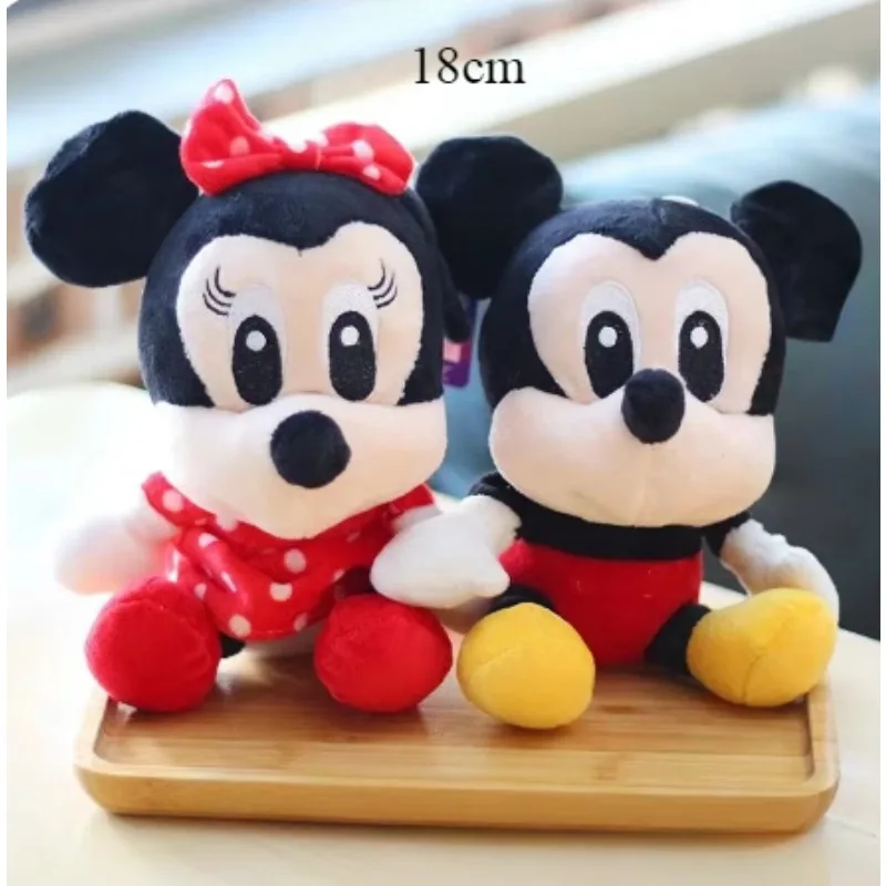 High quality Genuine Disney Mickey Mouse Minnie Daisy Plush Toy Doll 18cm Children toy Birthday Christmas Gift 2024 New