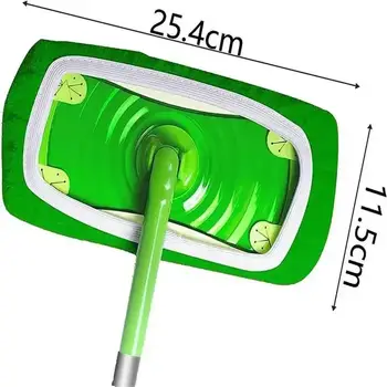 Mikrovláknová mopová utěrka, savá houba, náhradní, opakovaně použitelná, vhodná pro plochý mop Swiffer, domácí doplňky, zelená koupelna 6 nejlepší prodej vesmírný mop - №4