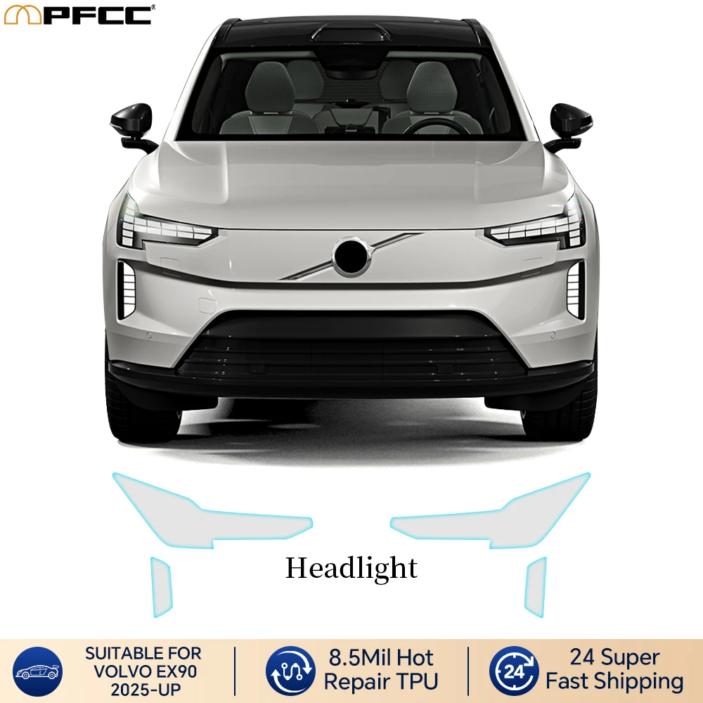 

TPU For Volvo EX90 2025 Headlight Rearview B C Pillars Protection Film PPF Car Sticker Anti-scratch Protective Accessories