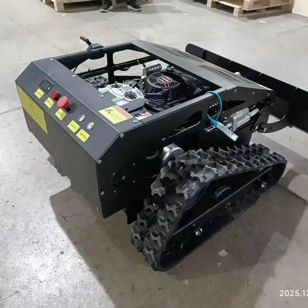 All-terrain remote-controlled lawnmower, suitable for mowing farms, orchards, gardens, and slopes. Includes rotary tiller.