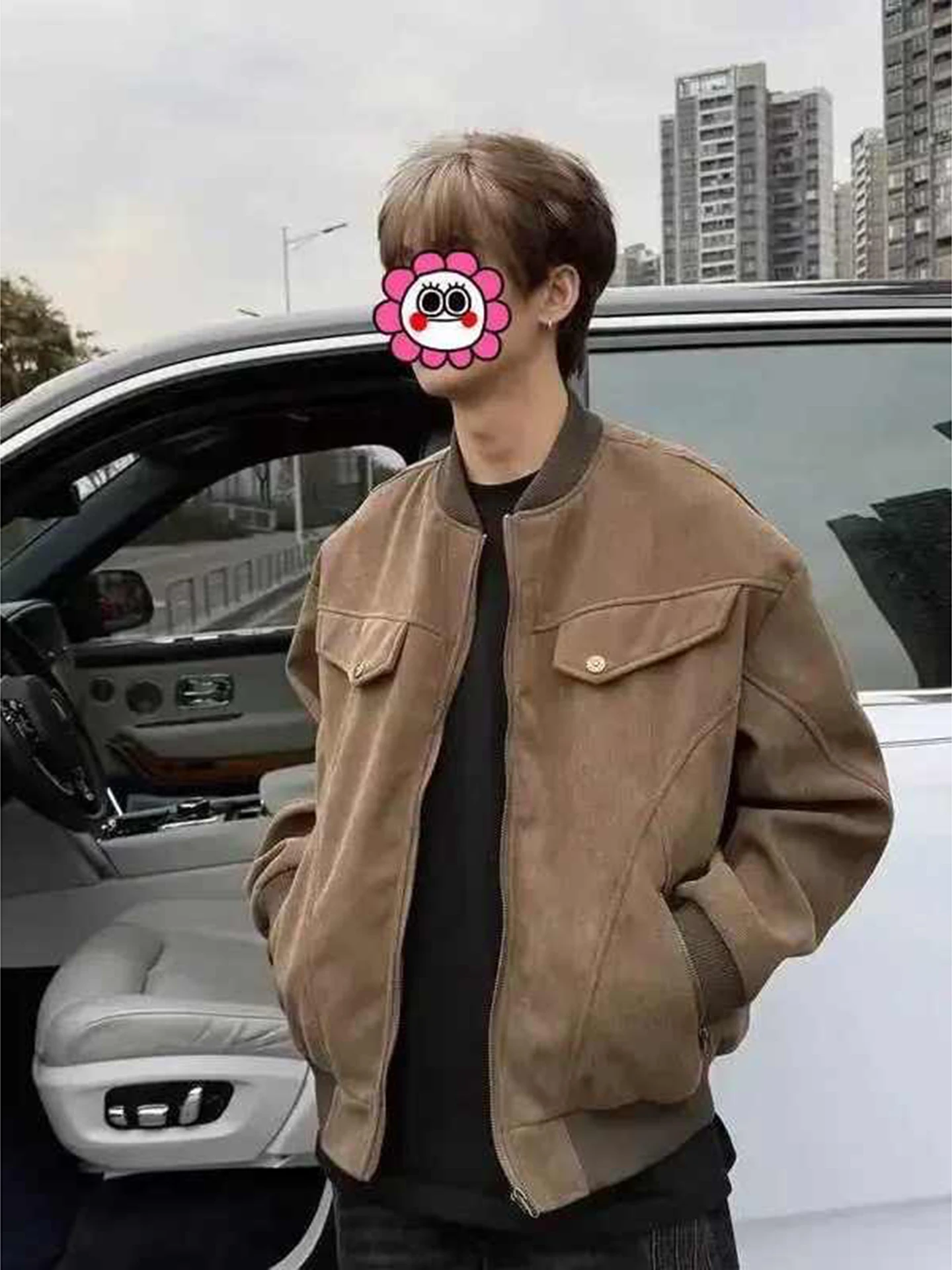 

Cleanfit Trendy Streetwear ort Workwear Jaet Men's Spring Autumn Loose Waed Detroit Collar Jaet American Sle Cotton...