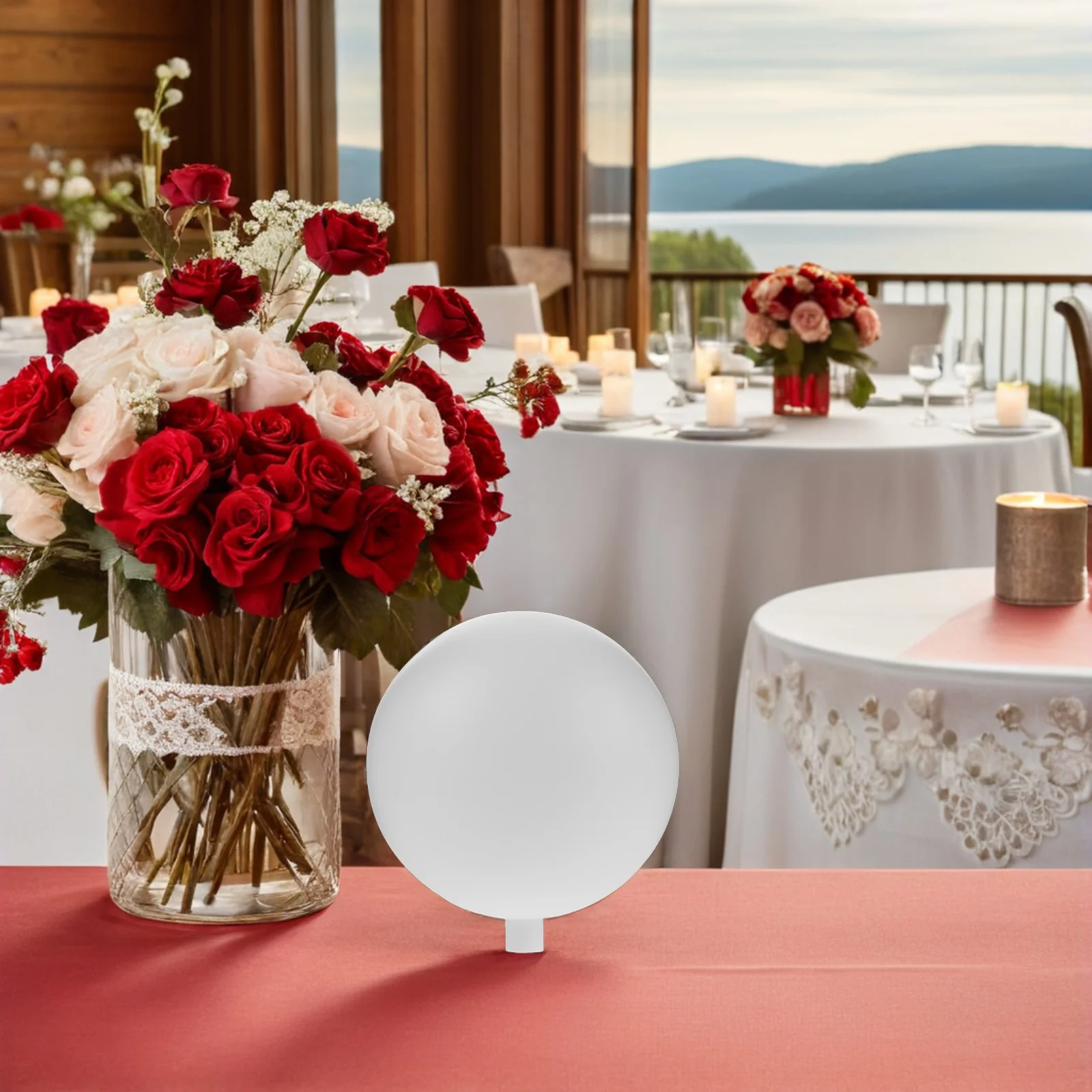 

2pcs Decorative Lamp Shade: Round Plastic Pendant Light Globe For Indoor Outdoor Wedding Lawn Use Replacement Fixture Cover,