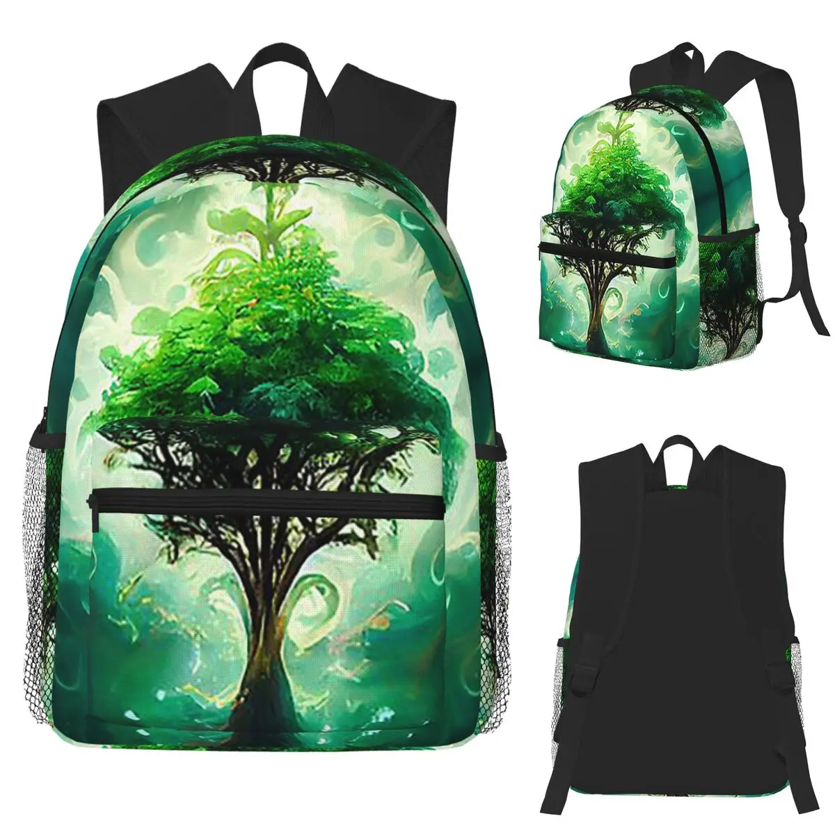 

Волшебное зеленое дерево, студенческий рюкзак, школьная сумка, походный дорожный рюкзак для мужчин и женщин, сумки на плечо для книг