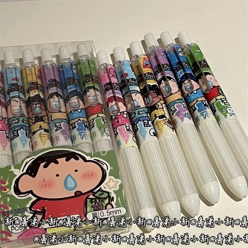 Crayon Shin-chan Cute Cartoon Sato Masao Boochan Press Roller Ball Pen Black 0.5Mm Kawaii Student Stationery Adorkable Periphery